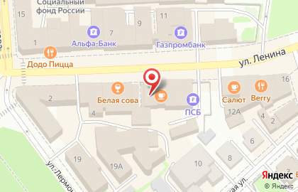 Кафе Поляна на улице Ленина на карте