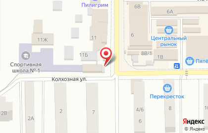 Продуктовый магазин на Колхозной улице на карте