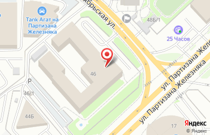 Банкомат ВТБ на улице Партизана Железняка, 46 на карте
