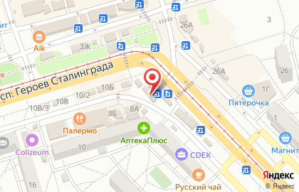 Магазин хлебобулочных изделий Пекарь в Красноармейском районе на карте