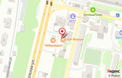 Кафе Щи-Борщи в микрорайоне Центральный на карте
