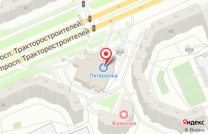 Служба заказа товаров аптечного ассортимента Аптека.ру на проспекте Тракторостроителей на карте