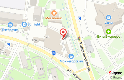 Киоск по продаже фруктов и овощей на улице Маковского на карте