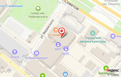 Продовольственный магазин Новороссийское райпо на улице Бирюзова на карте
