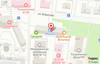 Аптека Столички на улице Борисова в Сестрорецке на карте