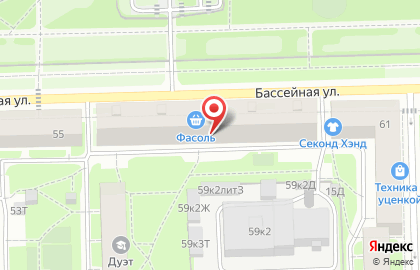 Супермаркет Фасоль в Московском районе на карте