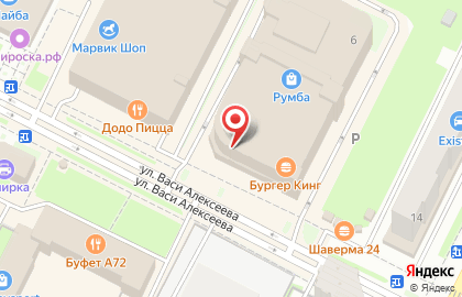 Магазин Империя Сумок на улице Васи Алексеева на карте