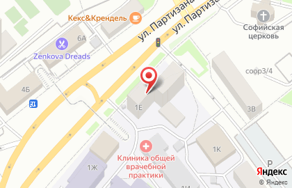 Фонд социального страхования РФ на улице Партизана Железняка на карте