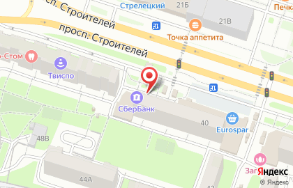 Терминал СберБанк на проспекте Строителей, 40 на карте