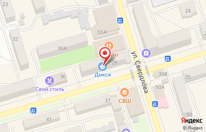 Супермаркет Дикси на улице Ленина на карте