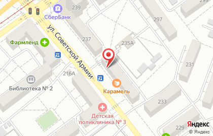 Зоомагазин Любимчик на улице Советской Армии на карте
