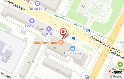 Стильный животик на Первомайской улице на карте