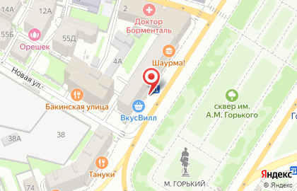 Супермаркет цифровой техники DNS на улице Максима Горького на карте