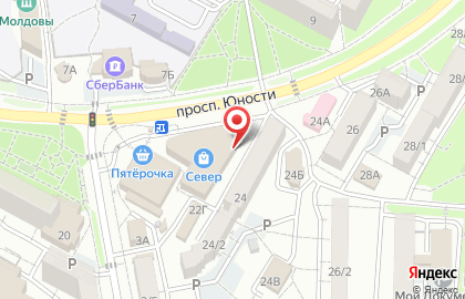 Шаурма у Дяди Вовы на проспекте Юности на карте