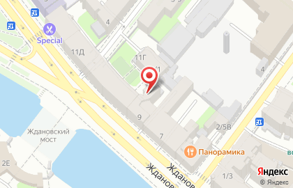Априори на Ждановской улице на карте