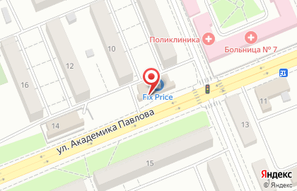 Супермаркет Мандарин на улице Академика Павлова на карте
