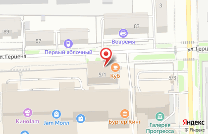 ТЦ КУБ на улице Горького на карте