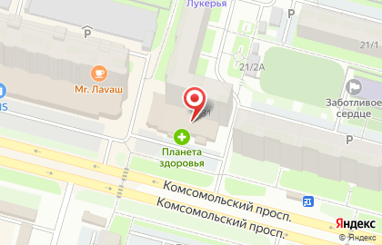 Торговый центр Москва на Комсомольском проспекте на карте