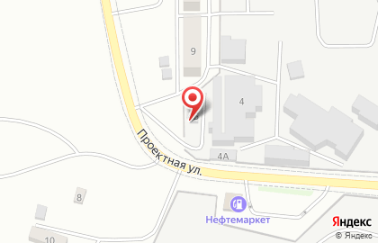 Продуктовый магазин на Проектной улице на карте