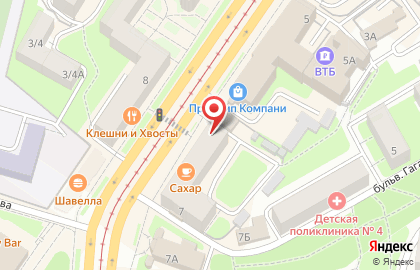 Сити-форматы от Север на проспекте Гагарина на карте