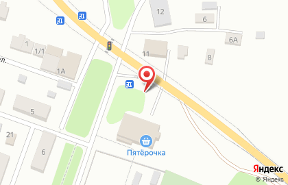 Продуктовый магазин в Железнодорожном районе на карте