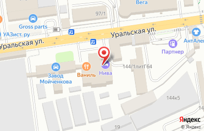 Отель Нива на карте