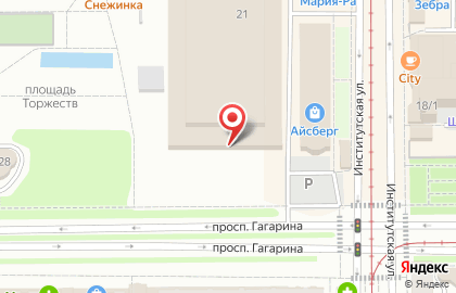 Магазин косметики и парфюмерии на Институтской улице на карте