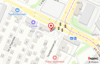 Продуктовый супермаркет Аникс на улице Советской Армии на карте