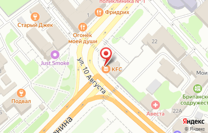 Ресторан быстрого питания KFC в Иваново на карте