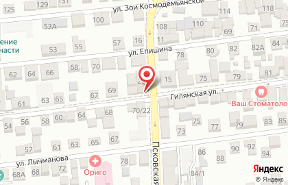 Продуктовый магазин Киви на Псковской улице на карте
