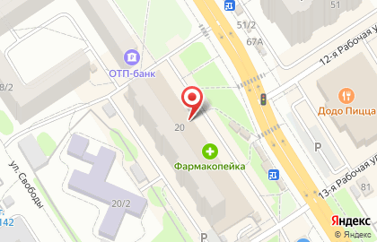 Банкомат ОТП банк в Октябрьском районе на карте