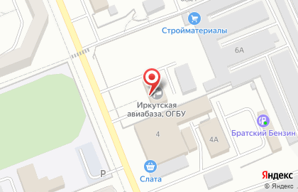 Братское отделение Иркутская база авиационной охраны лесов на карте