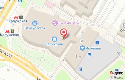 Московское время на метро Калужская на карте