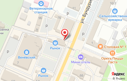 Продуктовый магазин Фасоль в Венёве на карте