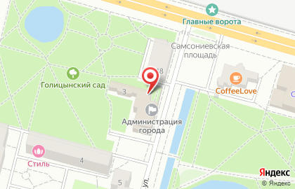 Муниципальное образование г. Петергоф в Петродворцовом районе на карте