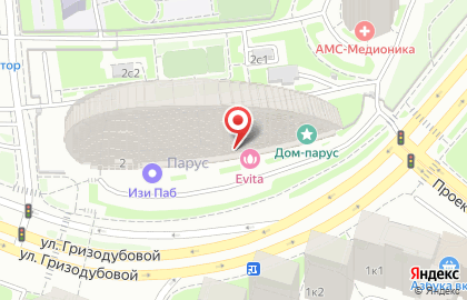 Kaleva на улице Гризодубовой на карте