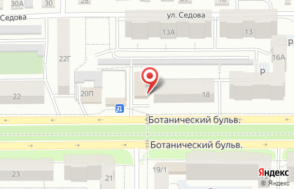 Супермаркет Гурме на Ботанической улице на карте