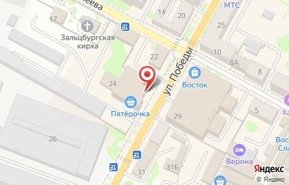 Магазин Гринвест в Калининграде на карте
