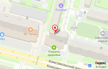 Ханты-Мансийский банк Открытие на Комсомольском проспекте на карте