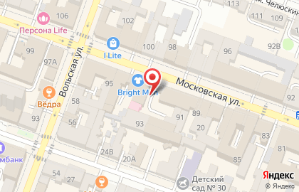 Городской центр размещения рекламы на Московской улице на карте