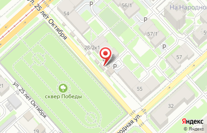 Калининский район Киоск по продаже фруктов и овощей на улице 25 лет Октября на карте