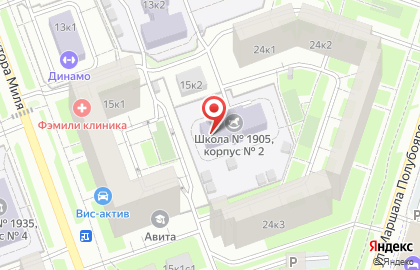 Школа №1905 с дошкольными отделениями на карте