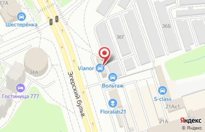 Шинный центр Vianor в Чебоксарах на карте
