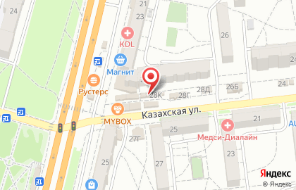 Киоск фастфудной продукции Шаурма клаб на Казахской улице на карте