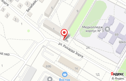 Киоск по продаже фруктов и овощей в Краснооктябрьском районе на карте