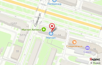 Супермаркет Магнит на улице Фёдоровский Ручей на карте