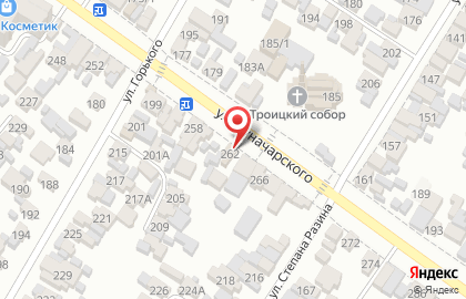 Магазин автозапчастей на ​Луначарского, 262 на улице Луначарского на карте