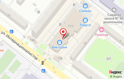 Сеть зоомагазинов Петбург на улице Интернационалистов на карте