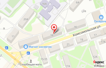Продуктовый магазин на Комсомольской на карте