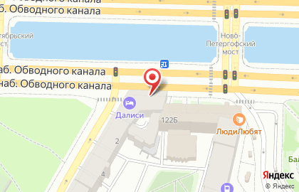 Супермаркет Дикси на набережной Обводного канала на карте